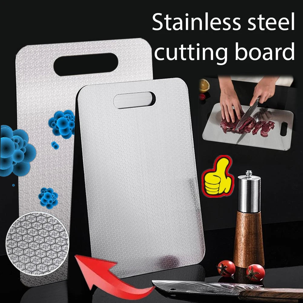 NEW Honeycomb Pattern Stainless Steel Cutting Board, Anti-Slip & Anti-Bacterial Double-Sided for Meat, Veg, Fruit - Home Kitchen Oasis Select