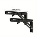 2PCS Black Finish Camper Van Folding-Bracket Table Shelf Interior Accessories for Motorhome Caravan RV Camper Trailer Food Truck Oasis Select onesize 2pcs