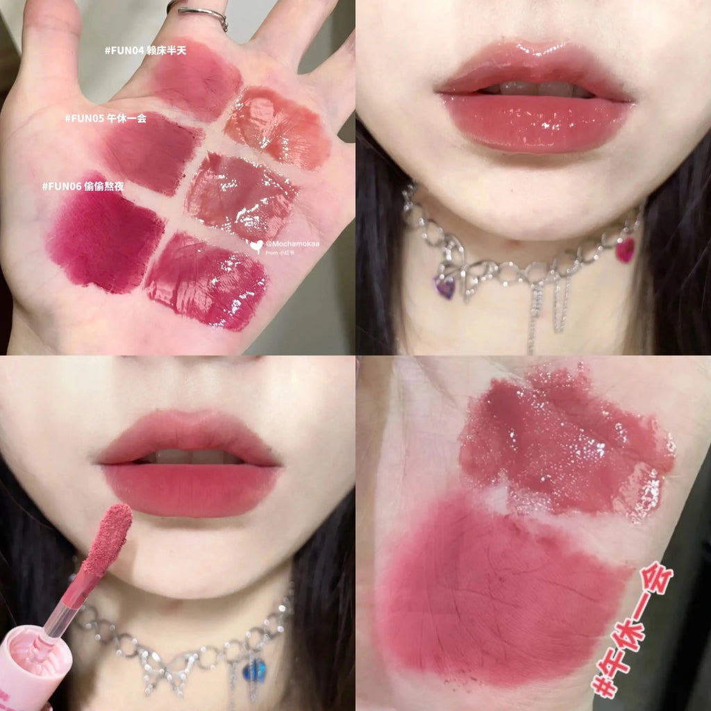 CACE Double Head Lip Gloss & Matte Lipstick | Waterproof Glaze