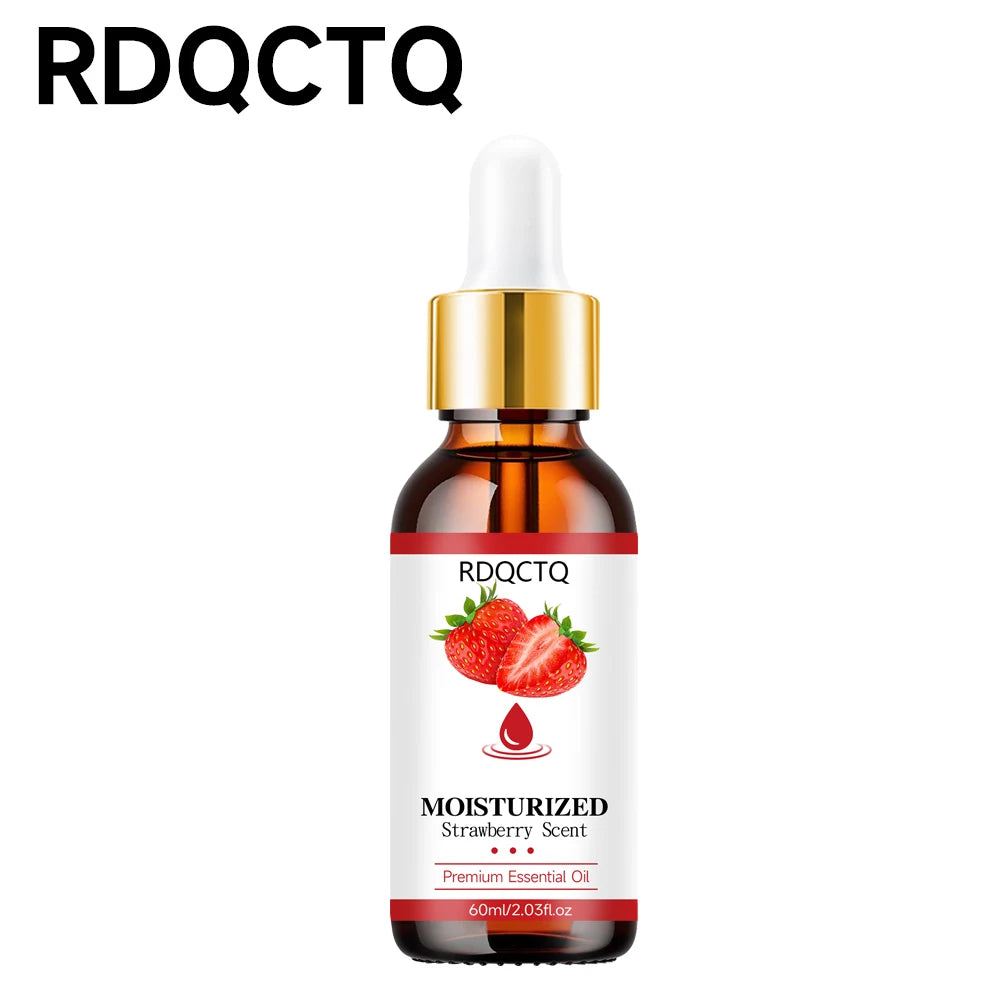 Strawberry Scented Moisturizing Essential Oil - Fruity Fragrance Hydrating Body Massage Oil for Dry Skin Care SPA Relaxing Oasis Select