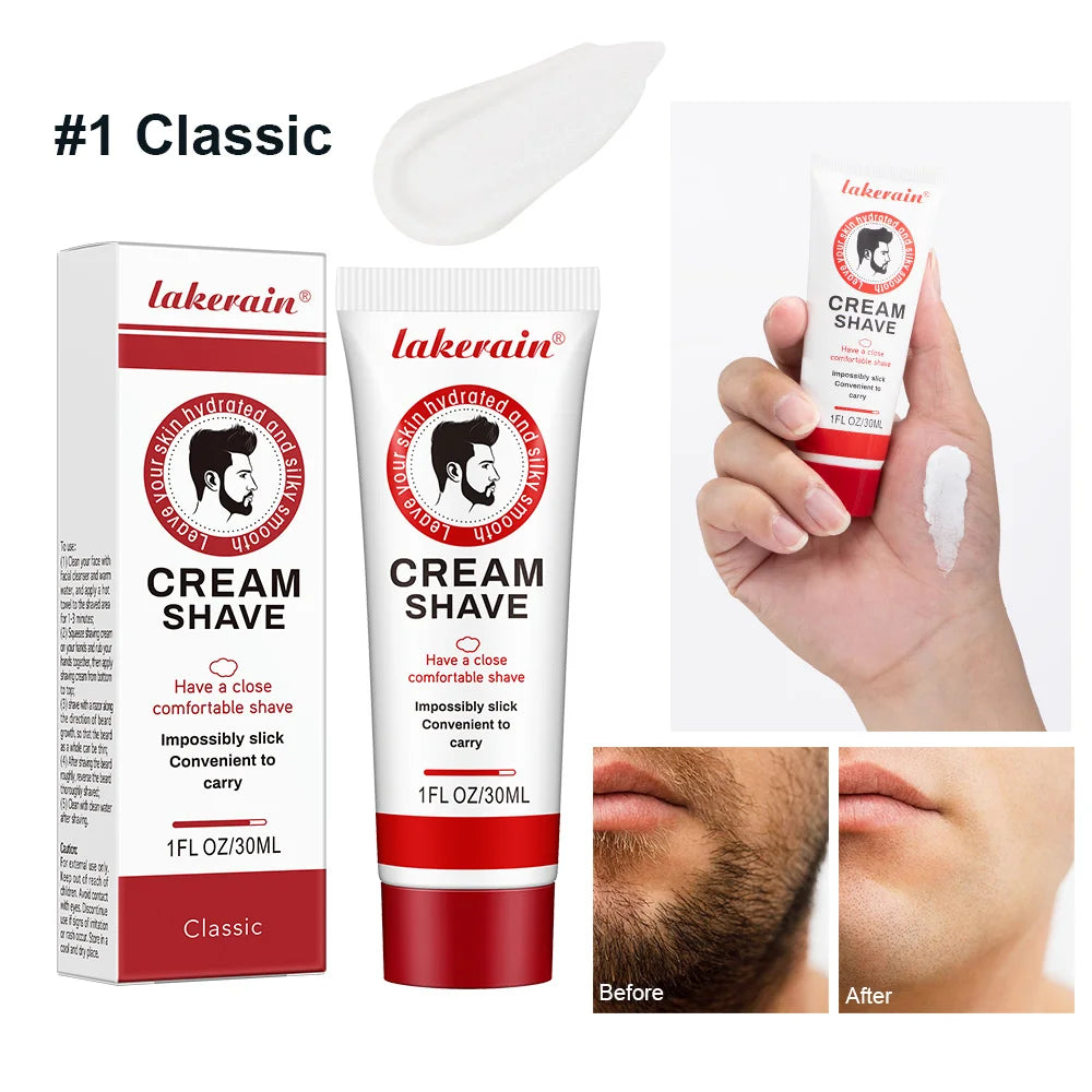 30g Moisturizing Mens Shaving Cream Soft Beard Reduce Friction Comfortable Shave Cream for Man Beard Shaving Foam Oasis Select 2 Vanilla