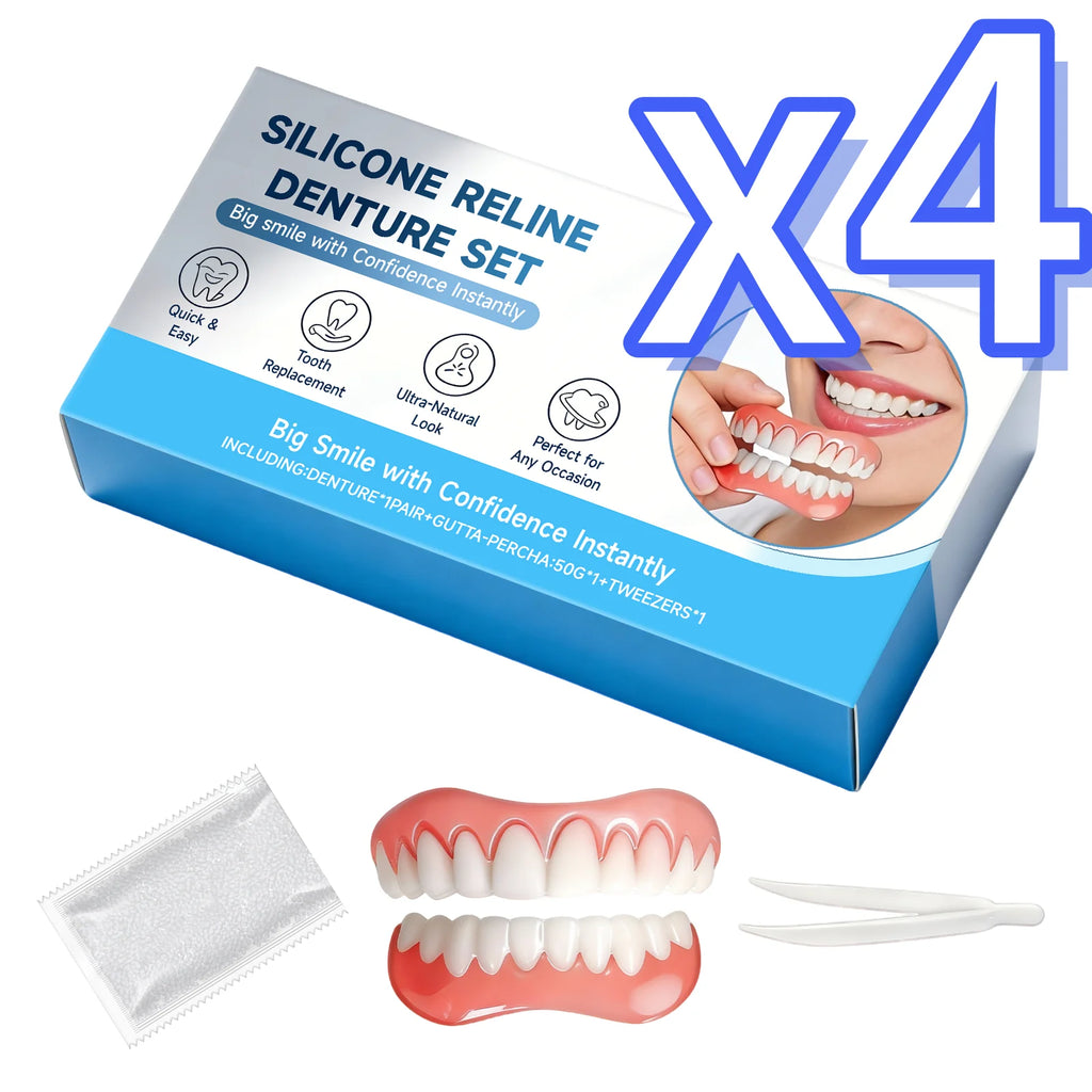 Silicone Reline Denture Set – Fake Teeth Kit for Comfort & Fit Denture Reline Kit Oasis Select 4 Set