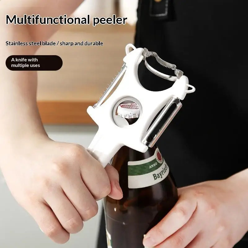 6 In 1 Creative Stainless Steel Fruit Peeler Handheld Vegetable Peeling Tool Plastic Separator Fruit Cutter Kitchen Tools Oasis Select