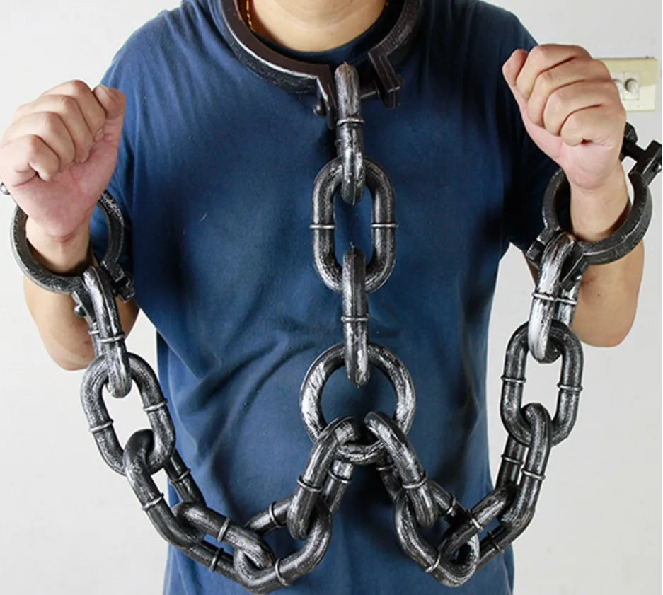 Halloween Prisoner Shackles Chain Prop – Cosplay Costume Costume Prop Oasis Select Pink