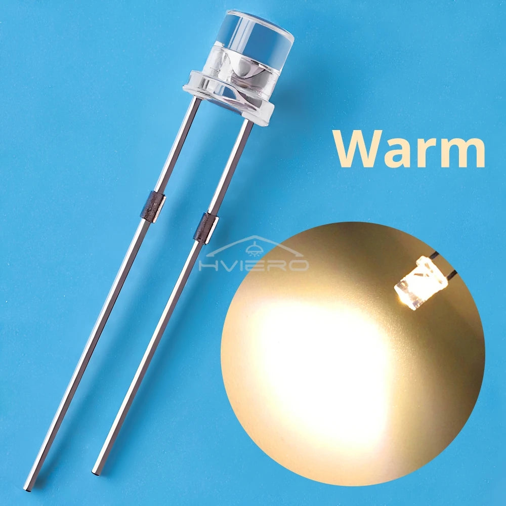 500/1000Pcs 3mm Flat Top LED Beads – Multi-Color DIY Kit