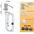 2PCS Stainless Steel Liquid Soap Dispenser Pump Kitchen Sink Hand Pressure Liquid Dispenser Kitchen Hardware Accessories Oasis Select Silver B set