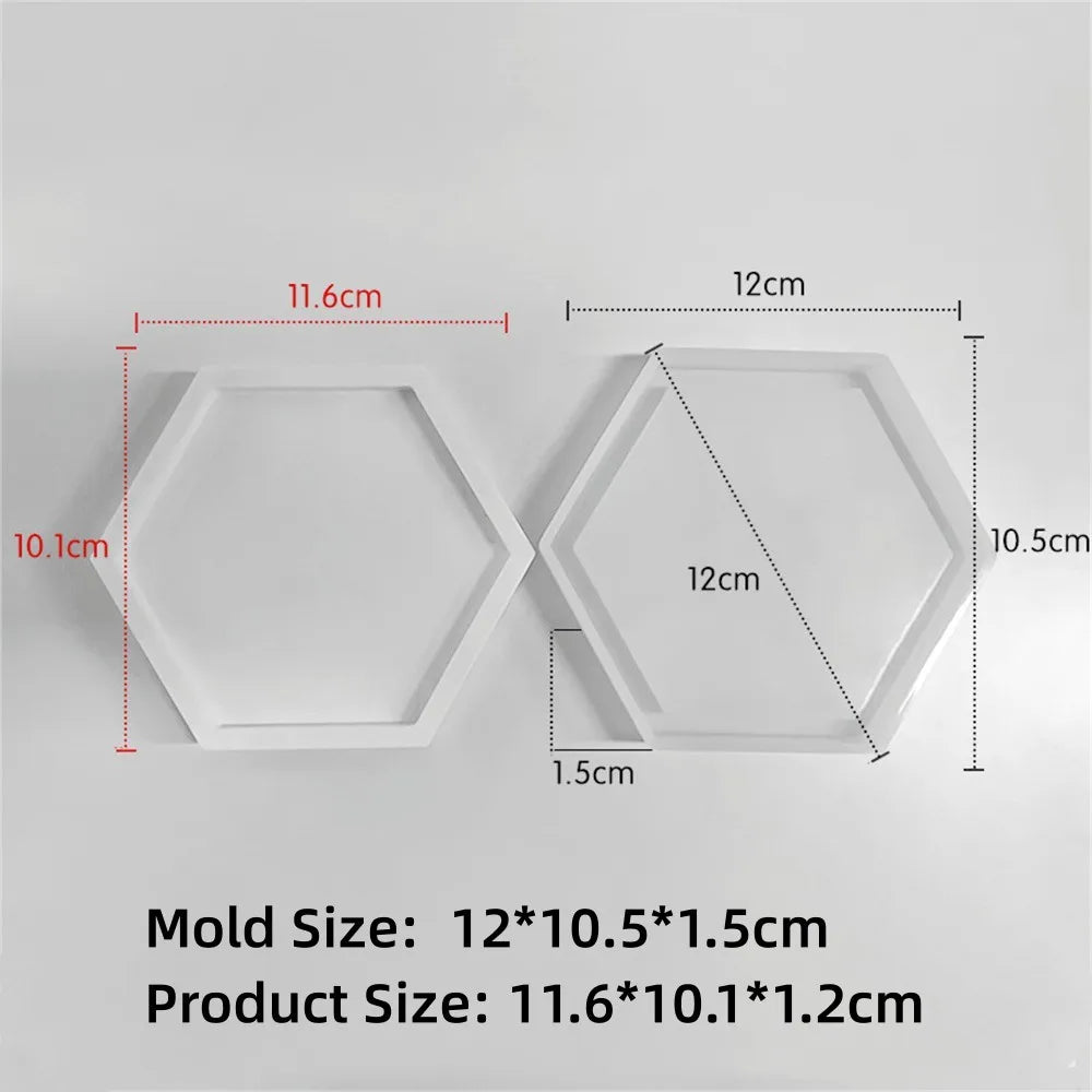 DIY Oval Tray Mold Storage Box Silicone Mold Oval Coaster Crystal Mold Ashtray Cement Flower Pot Mold Resin Casting Plaster Mold Oasis Select Hexagon Mold