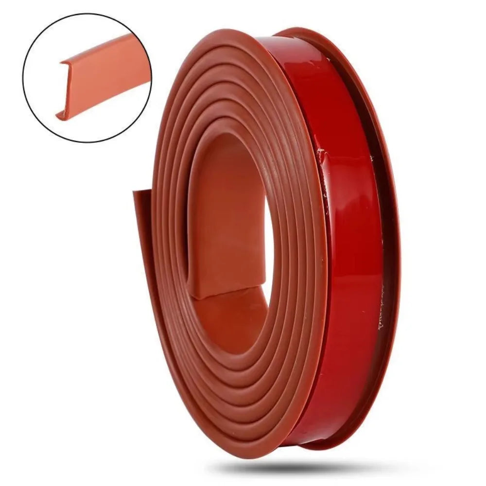 New U-shaped Edge Banding Tape Self-Adhesive TPE Rubber Edge Protector 2M Edge Safety Guards Oasis Select Brown 16mm