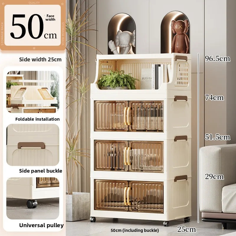 40-50-60 Transparent Household Living Room Multi-layer Mobile Snack