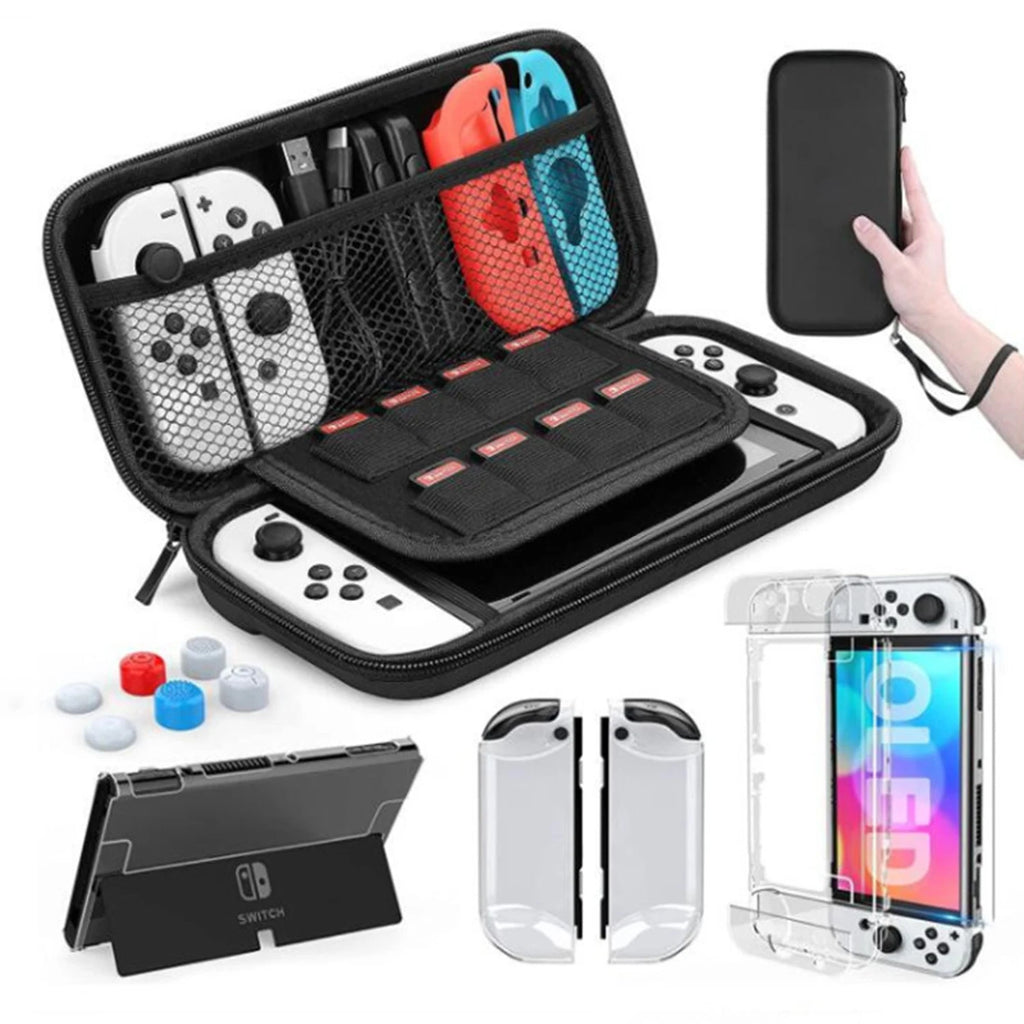 Nintendo Switch & OLED Accessories Bag & Protective Case Kit