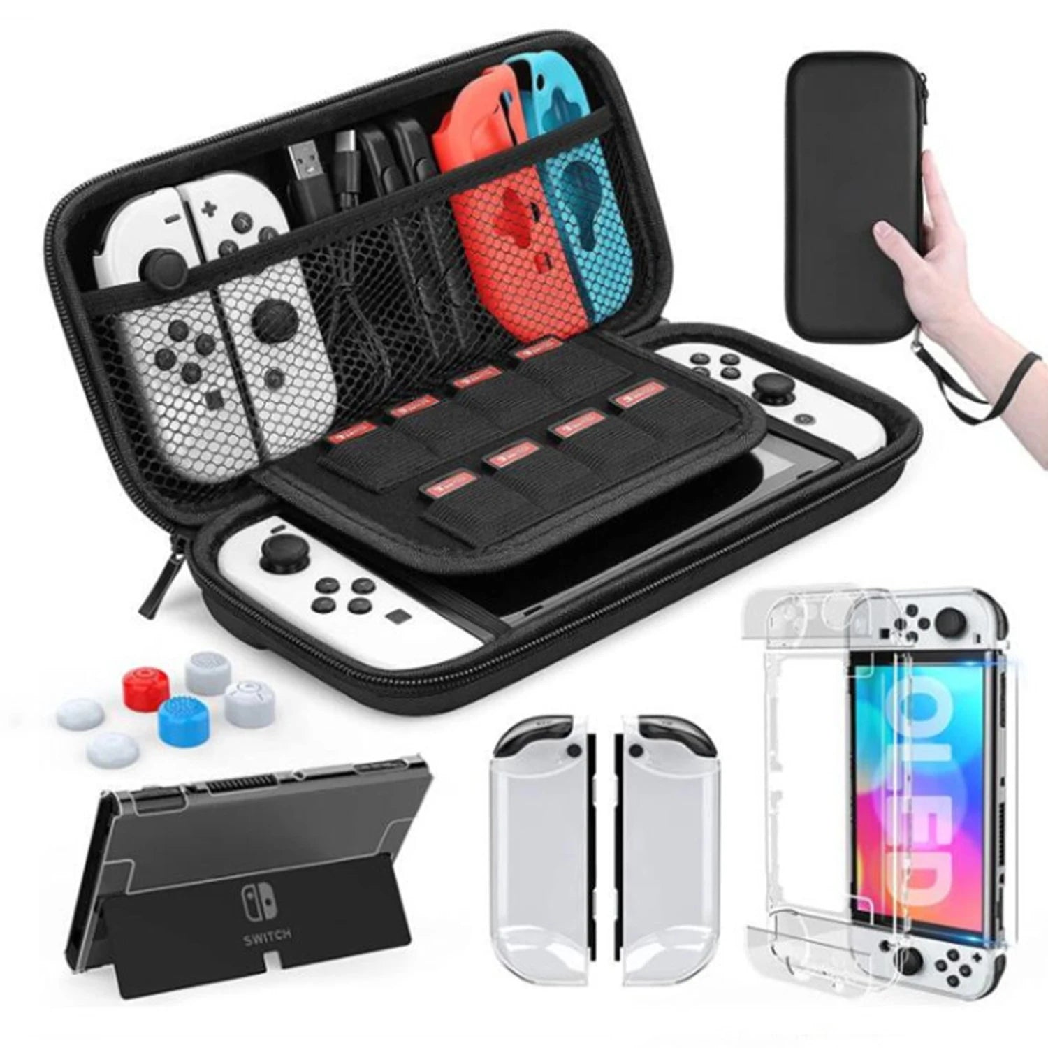 Nintendo Switch & OLED Accessories Bag & Protective Case Kit
