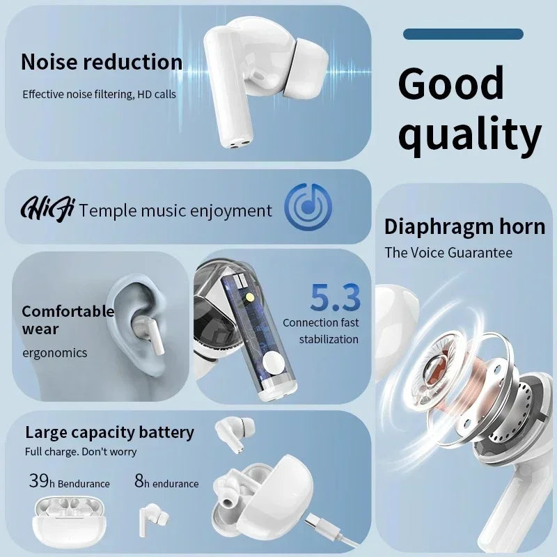 Original Bluetooth Earphones Wireless Bluetooth Headset Noise Cancelling Earbuds with Mic Wireless Headphones for smartphones Oasis Select