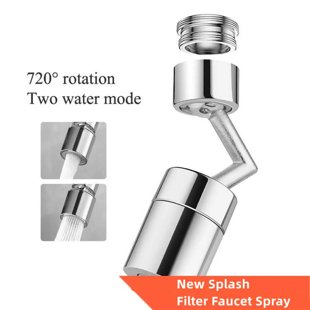 Faucet Extender with 720° Rotation, Faucet Sprayer Head, Universal Anti-Splash Water Saving Adapter for Bathroom, Kitchen Sink Oasis Select