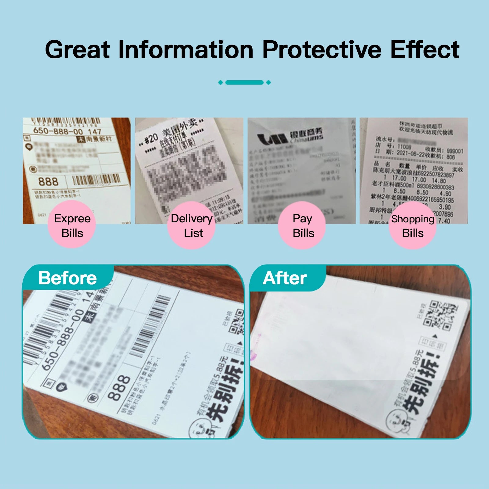 Thermal Paper Correction White Out Liquid Pen Parcel Express Tool for Thermal Label Shopping Bill Data Eraser Privacy Protection Oasis Select