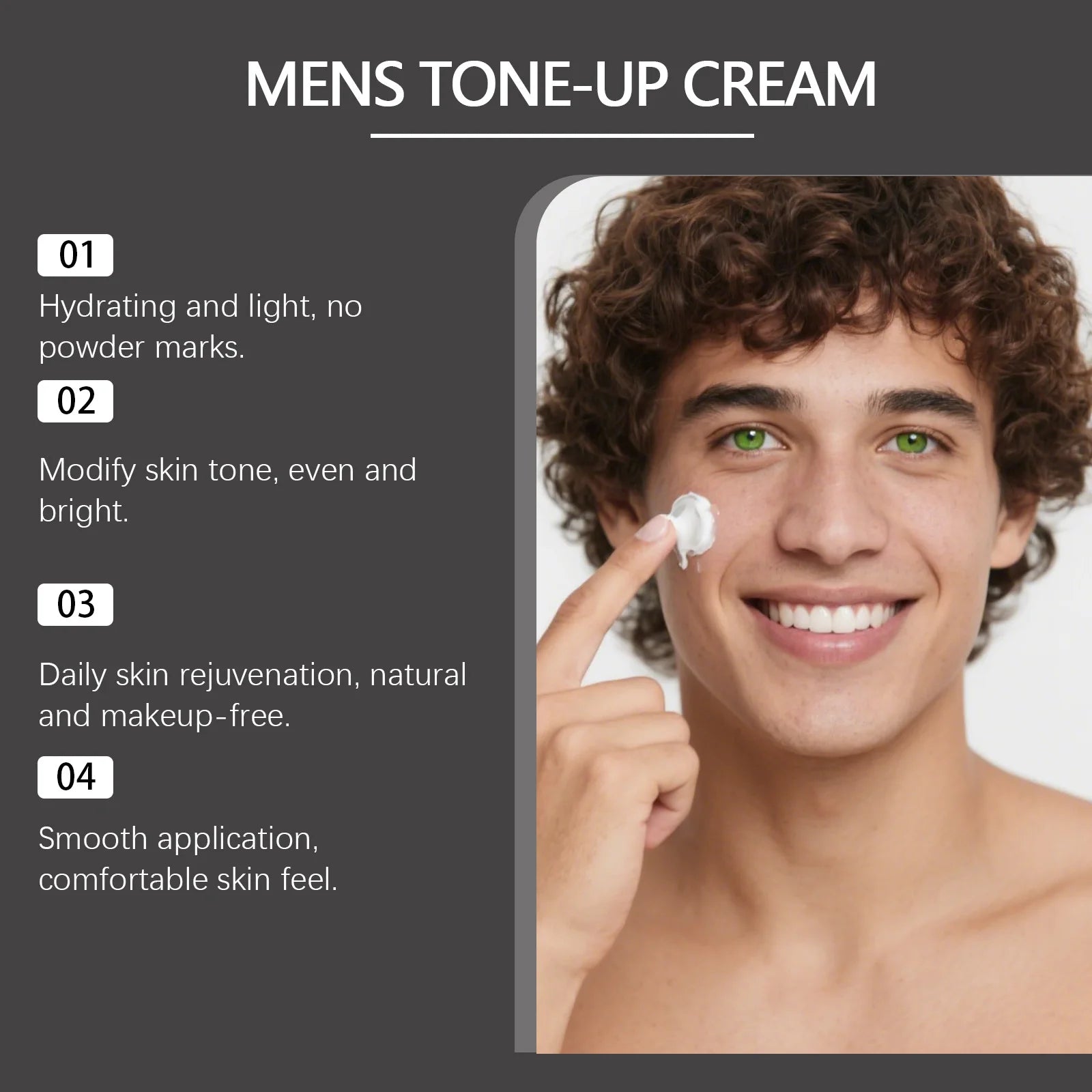 Men's Concealer Cream Nourishing Brightening Skin-Friendly Natural Conceal Fresh Hydrating Improves Dullness and Fatigue Concea Oasis Select