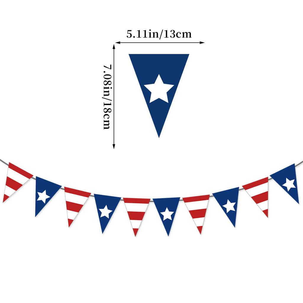 America 250th Anniversary Party Decoration 1776-2026 USA July 4th Flag Banner Pennant Wholesale Oasis Select Set C