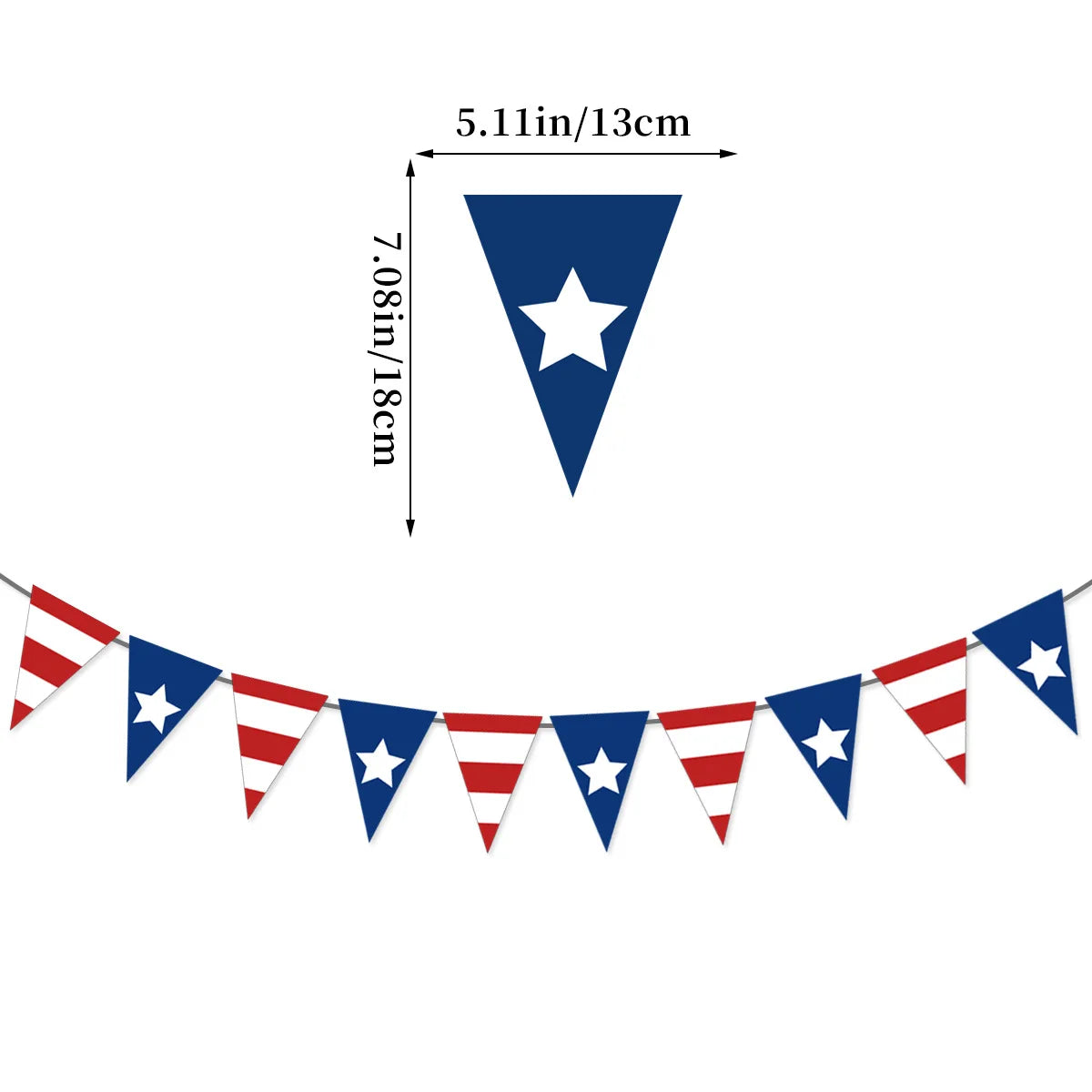 America 250th Anniversary Party Decoration 1776-2026 USA July 4th Flag Banner Pennant Wholesale Oasis Select Set C