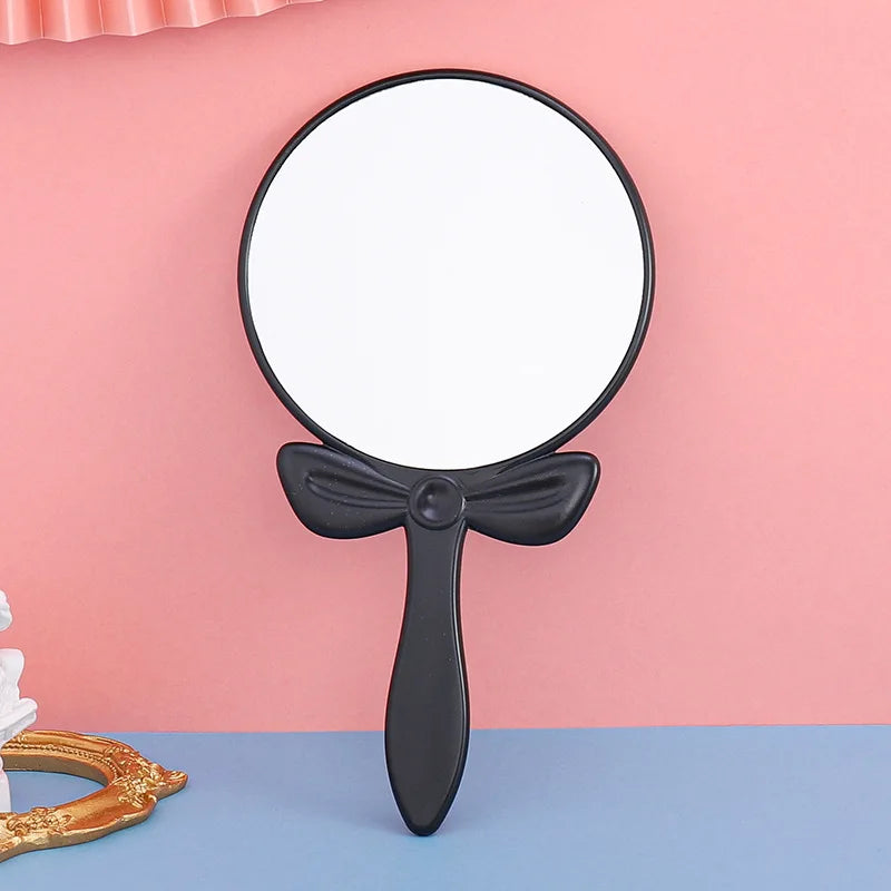 Diamond Rhinestone Handheld Makeup Mirror – Heart Round Square