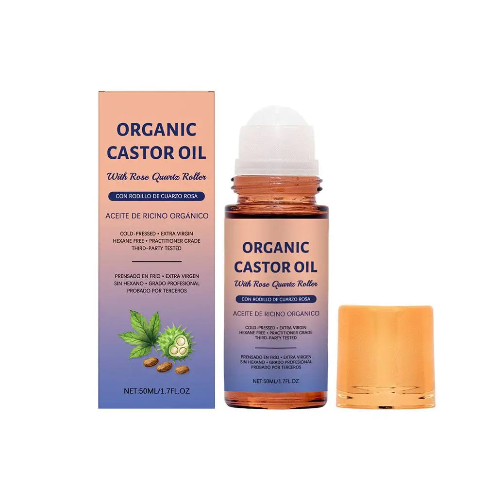 Castor Oil Roll-On Moisturizer – Nourishing Face & Body Care Body & Face Oil Roller Oasis Select A