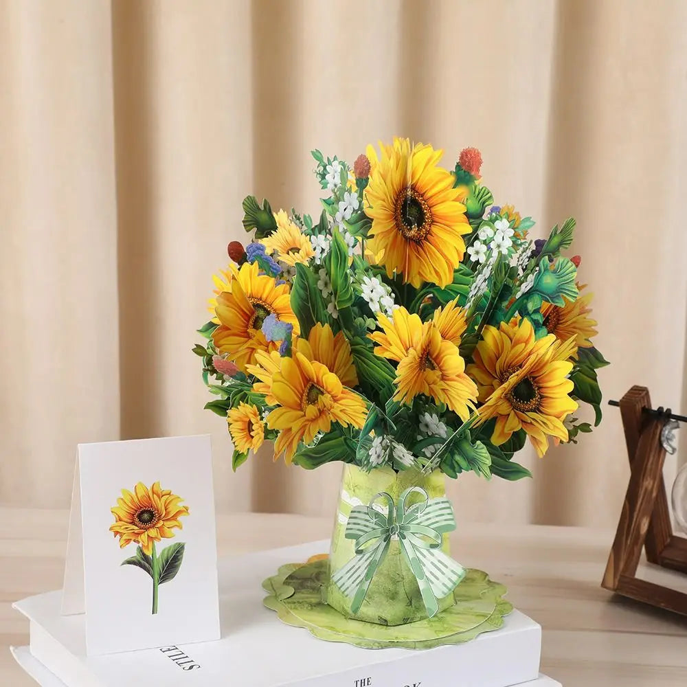 3D Pop-Up Flower Greeting Card – Handmade Birthday & Thank You