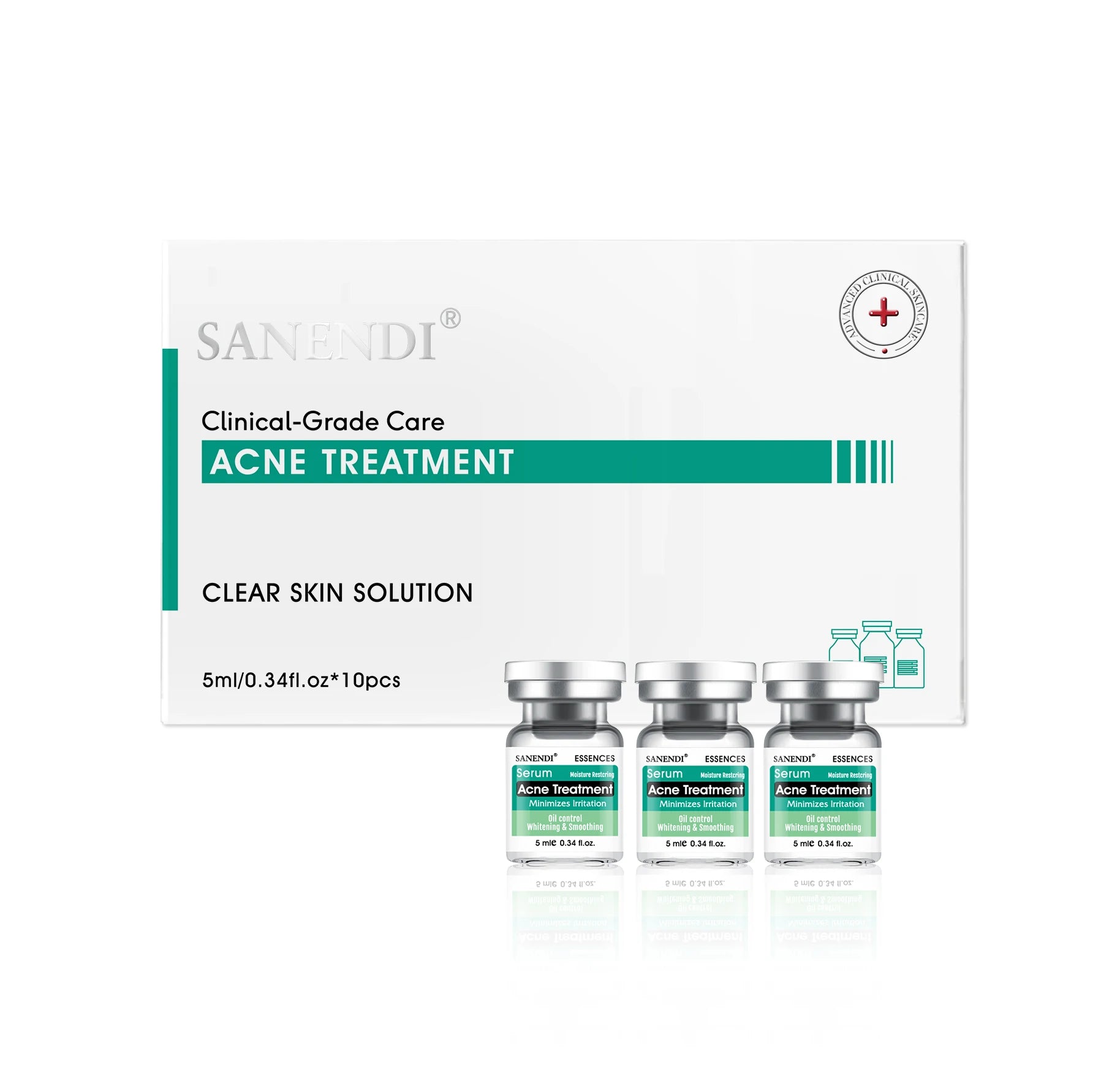 Korean Six Peptide Hyaluronic Acid Face Serum – 10 Ampoules Face Ampoule Serum Oasis Select ACNE TREATMENT