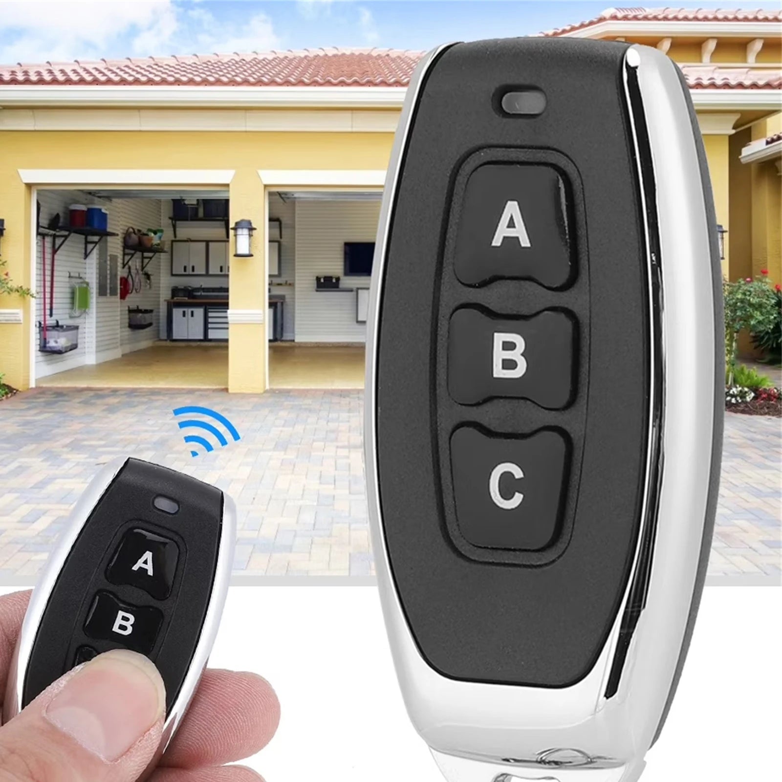 433MHz EV1527 3-Button RF Remote – Gate & Garage Door Control RF Remote Control Oasis Select As Shown