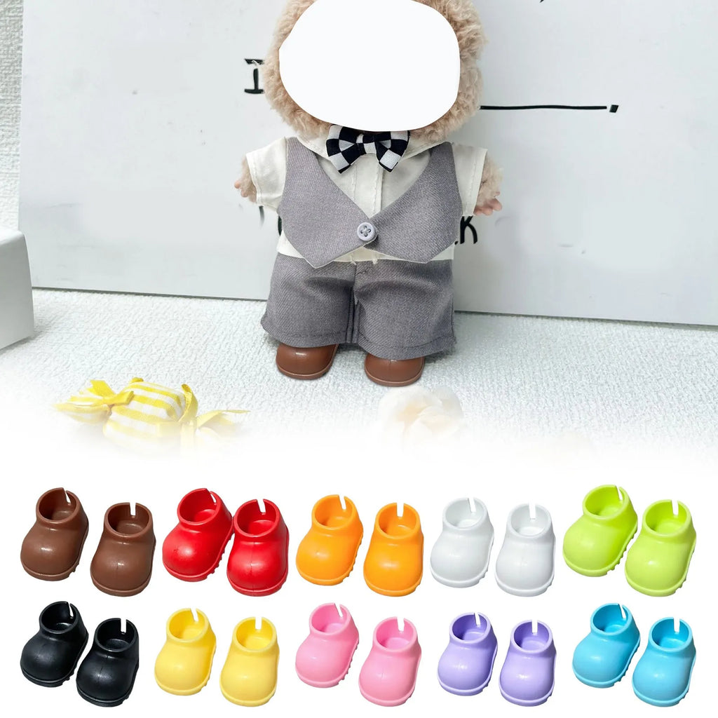 New Hand-made For 17CM Labubu Doll Shoes Dressing Replacement DIY Doll Leather Shoes Multiple Styles Doll Accessories Doll Toys Oasis Select