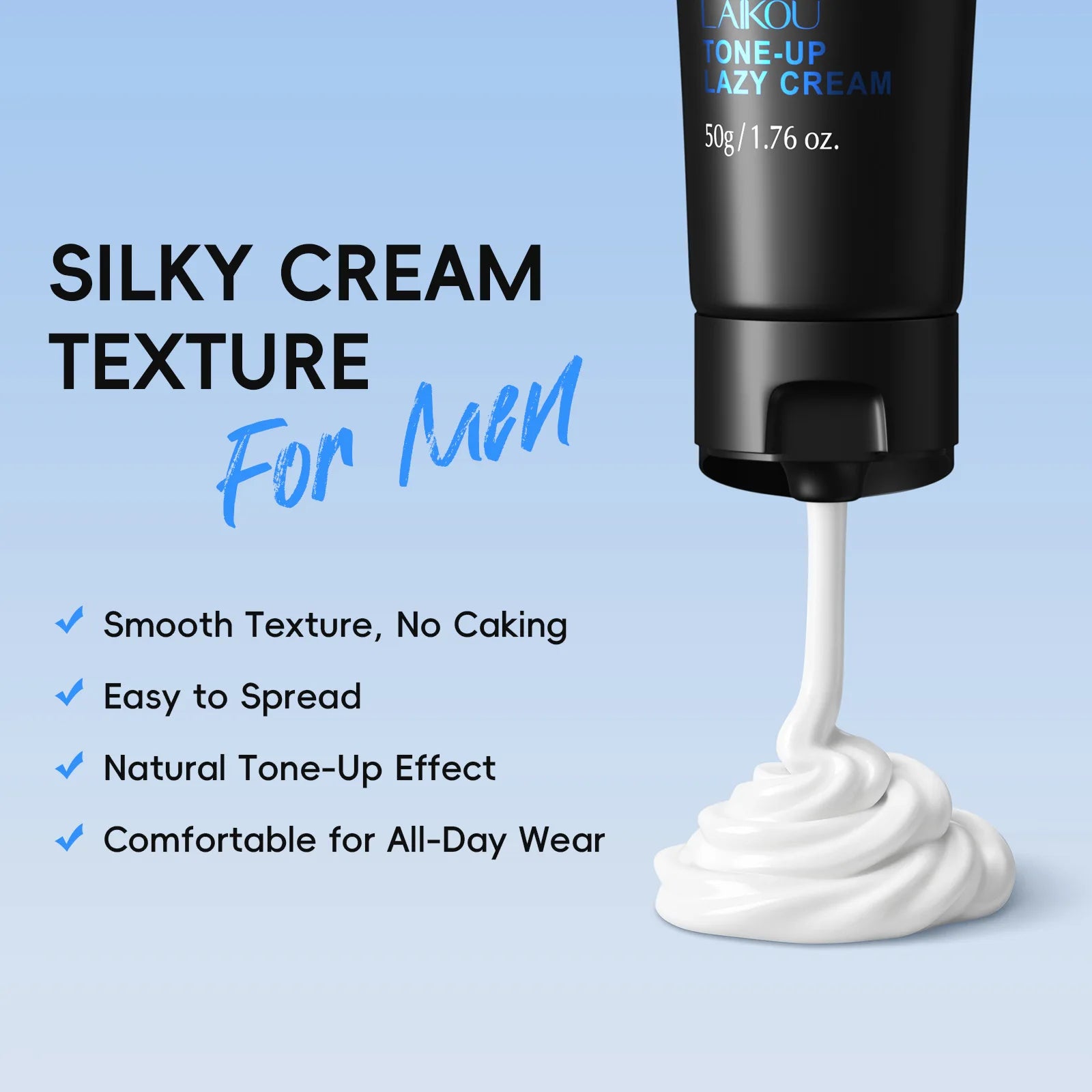 LAIKOU Men BB Cream Natural Whitening Revitalising Nourishing Brighten Cream Face Foundation Tone Up Cream Lazy Concealer 50g Oasis Select