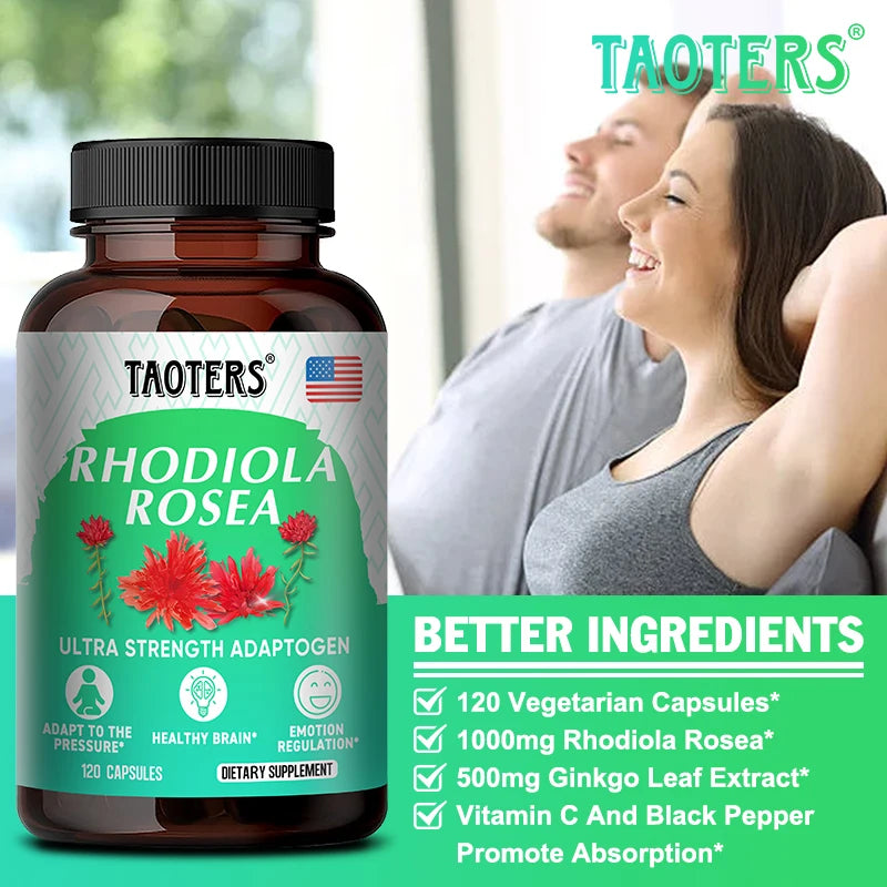 Rhodiola Rosea 1000mg Capsules – Energy, Brain & Mood Support