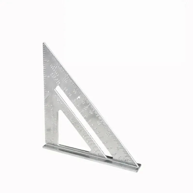 New 7Inch Triangle Ruler Measurement Tool Aluminium Alloy Carpenter Tools Inch Metric Angle Ruler Speed Square Woodworking Tools Oasis Select