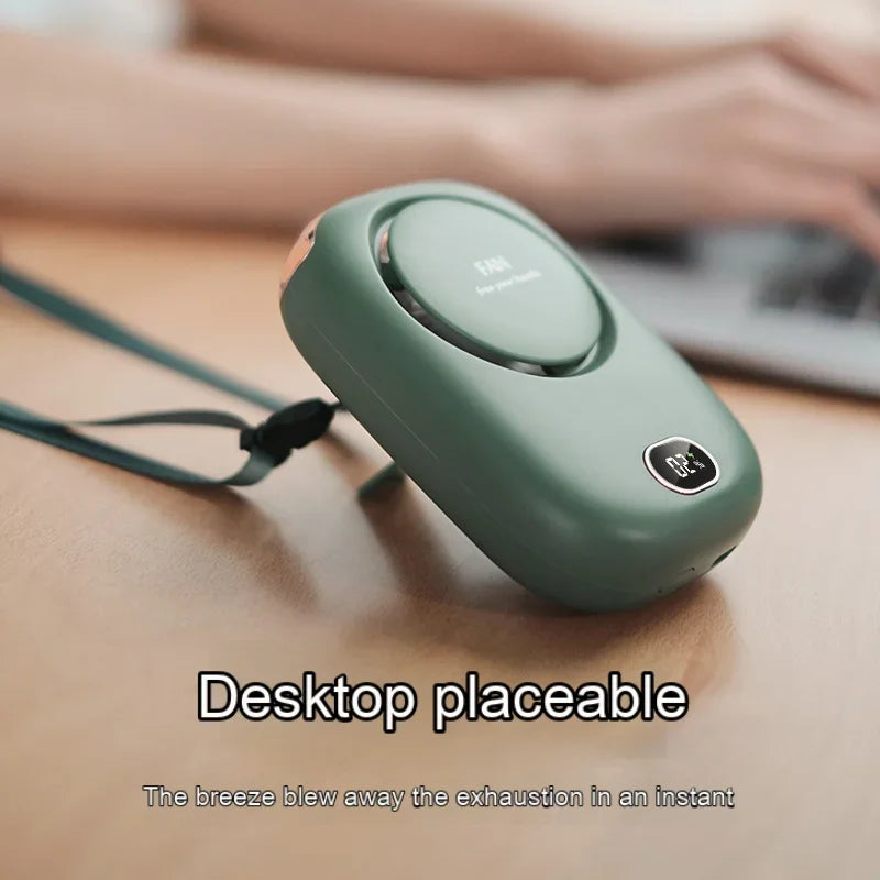 URGGU Portable Bladeless Mini Fan – Rechargeable & Ultra Quiet