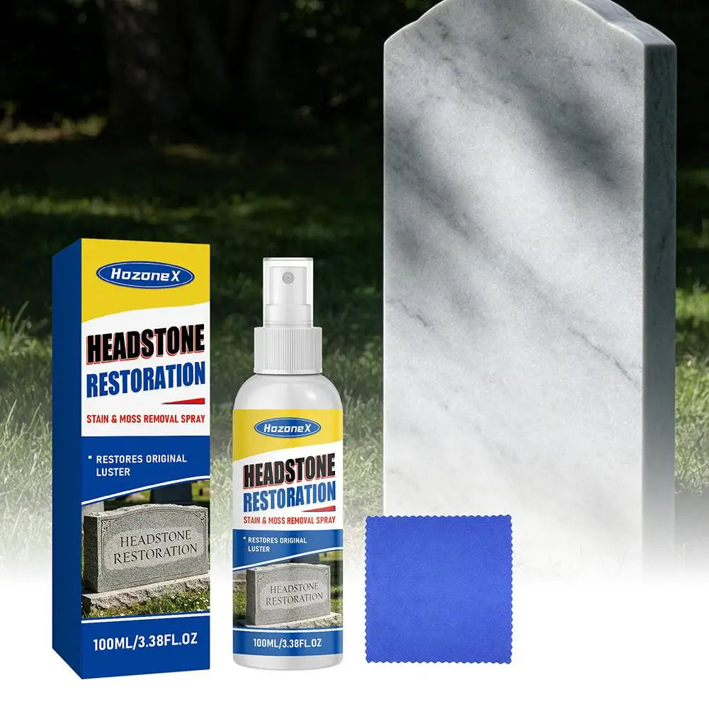 Headstone Restoration Cleaner Spray – Moss & Stain Remover