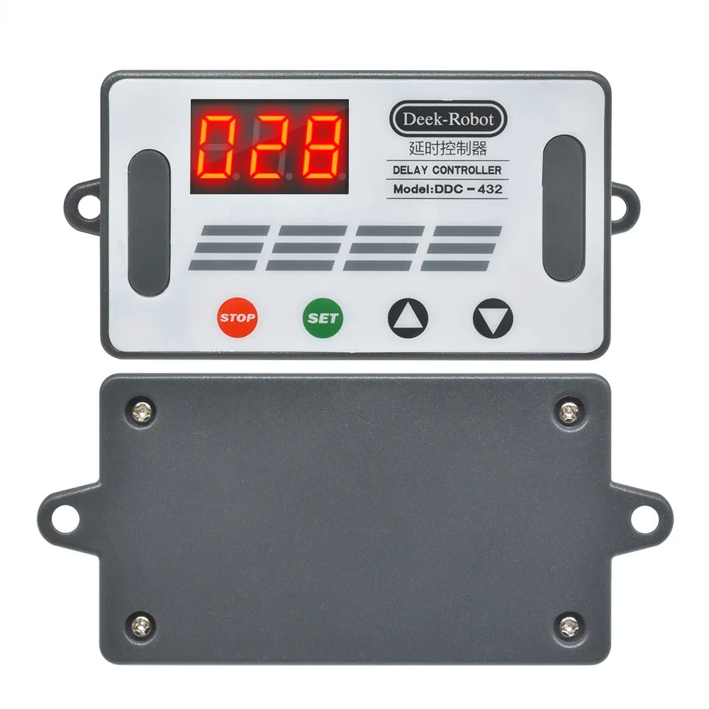 LED Dual MOS Time Delay Relay High Level Trigger 12V 24V DC 5V-30V with Digital Display Cycle Timer Delay Switch for Circuit Oasis Select Relay and Case