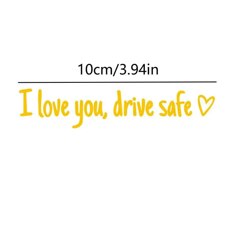 Drive Safe I Love You Rearview Mirror Decal - Waterproof Vinyl Car Mirror Sticker - Driving Safety Reminder Adhesive Oasis Select