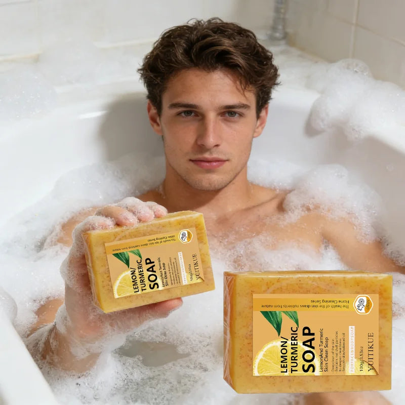 YUITIKUE Lemon Turmeric Glow Soap – Brighten & Exfoliate 100g