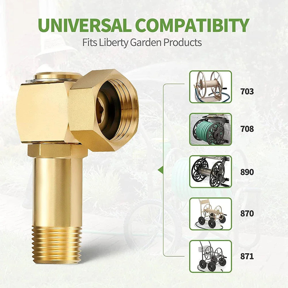 Garden Hose Adapter Practical Connector Garden Hose Adapter Brass Replacement Part Swivel Easy Installation Accessories Oasis Select