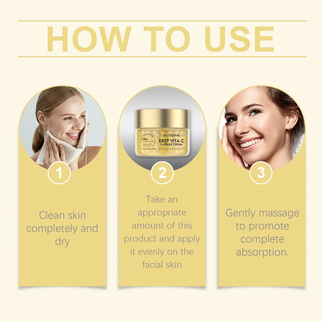Jaysuing Vitamin C Gold Capsule Face Cream | 50g Brightening Brightening Face Cream Oasis Select
