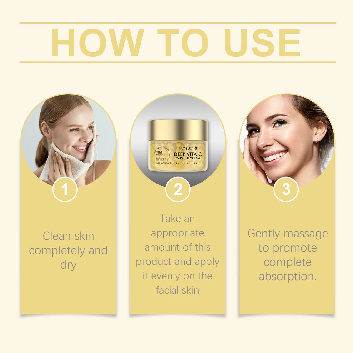 Jaysuing Vitamin C Gold Capsule Face Cream | 50g Brightening Brightening Face Cream Oasis Select