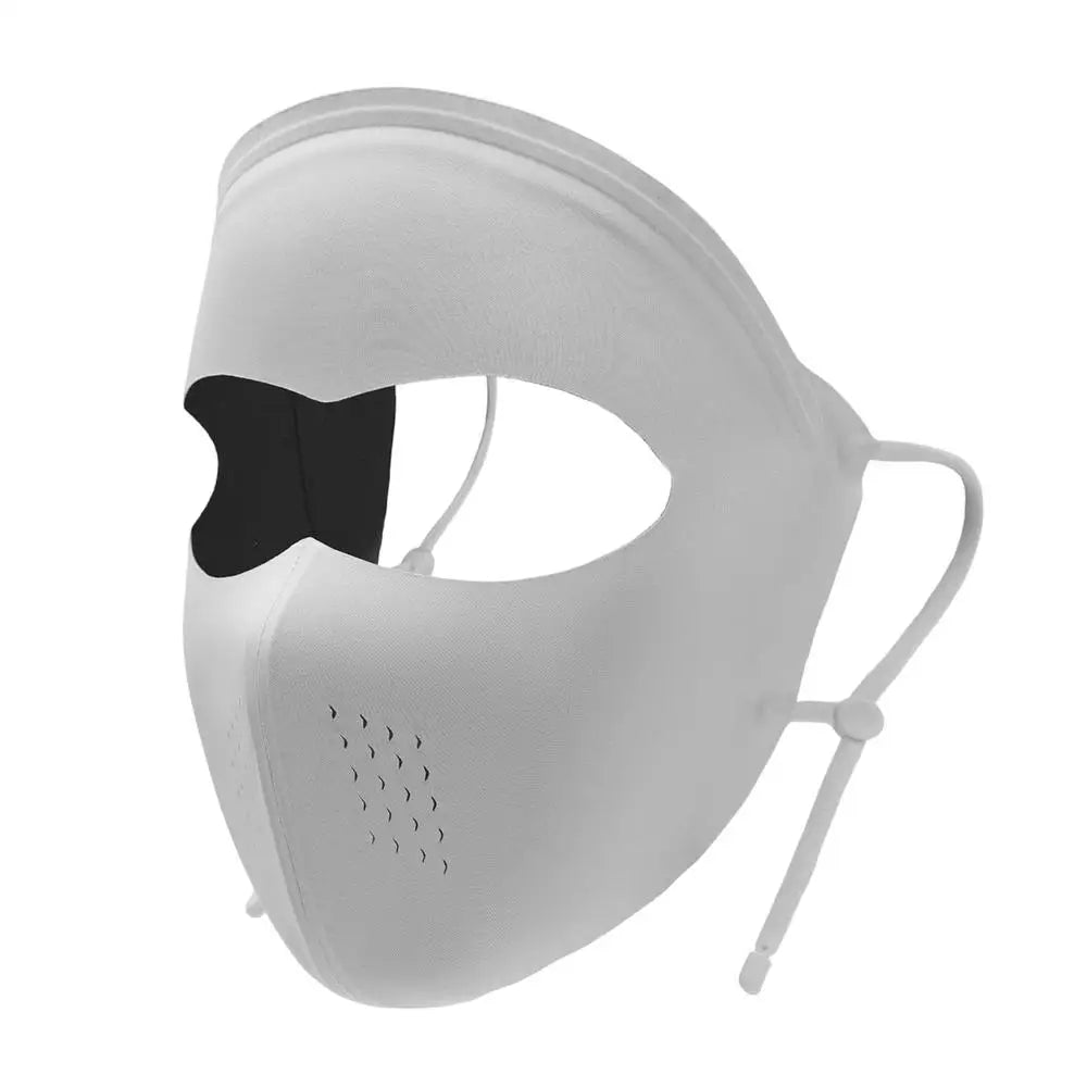UV Protection Face Mask Sunscreen Full Face Sun Mask for Outdoor Running Cycling Breathable Cooling Sports Anti-UV Facemask Oasis Select Light Gray