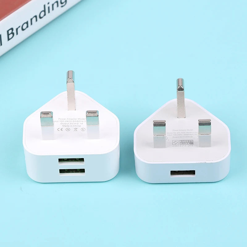 Universal UK Plug 3 Pin Wall Charger Adapter With 1/2 USB Ports Charging Charging Charger Oasis Select