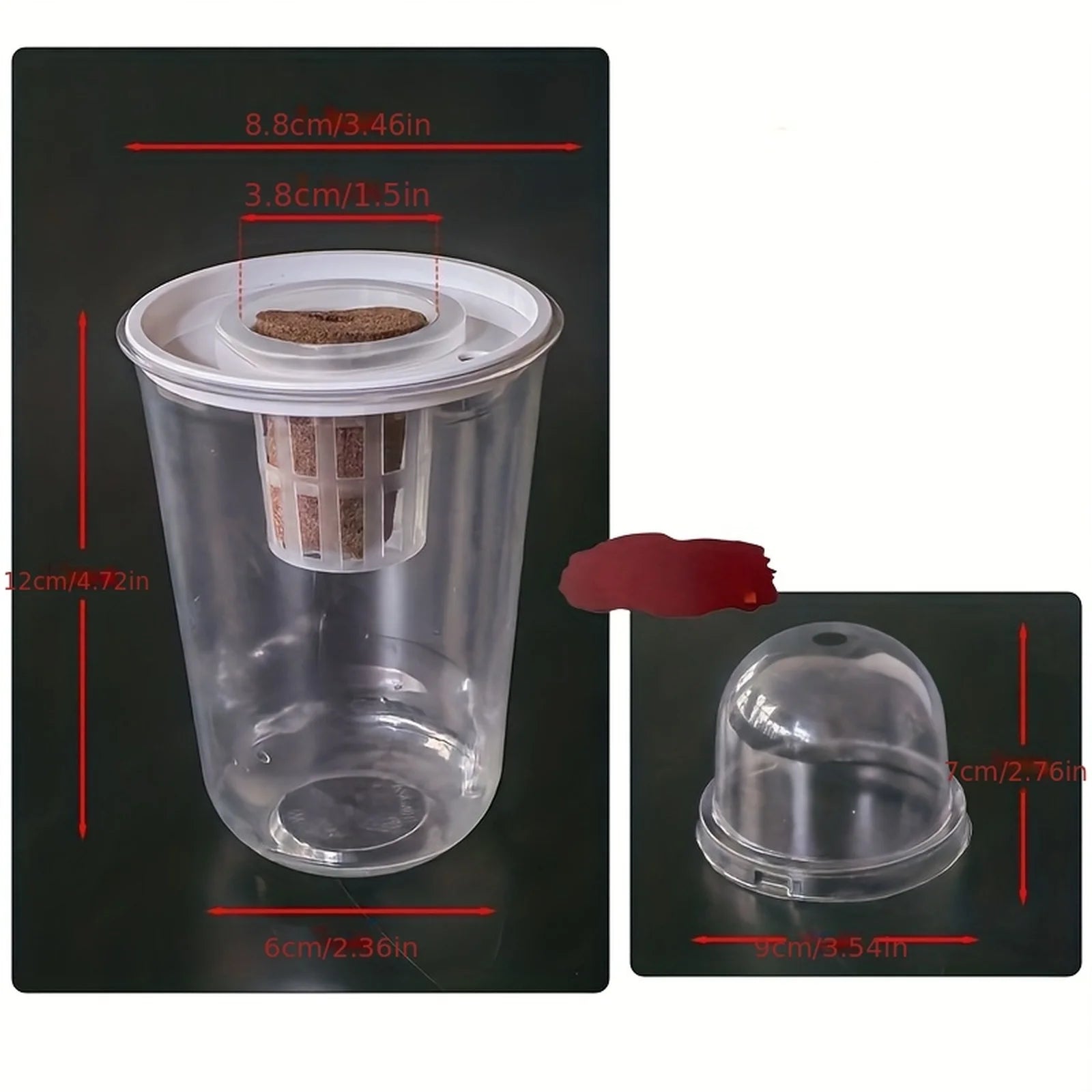 1pc Visible Clear Plants Germination Cup Hydroponic Seed Planter Pots Reusable Durable Seed Starter Tray Plastic View Cups Oasis Select