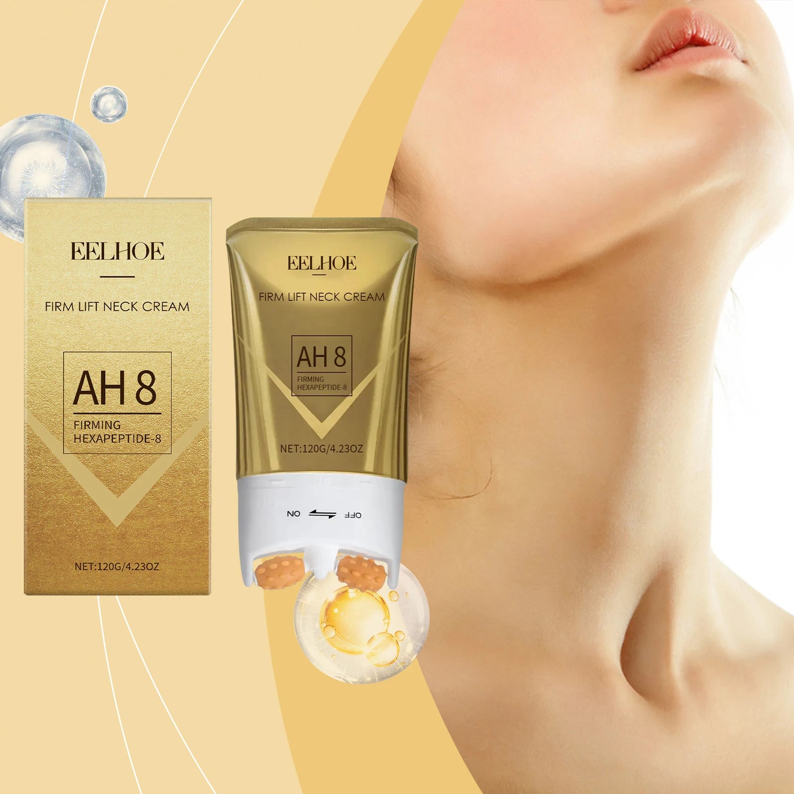 Eelhoe Roller Neck Cream Gently Moisturizes Cares For Neck Skin Leaving Elastic Delicate Soothing Dry Moisturizing Neck Cream Oasis Select