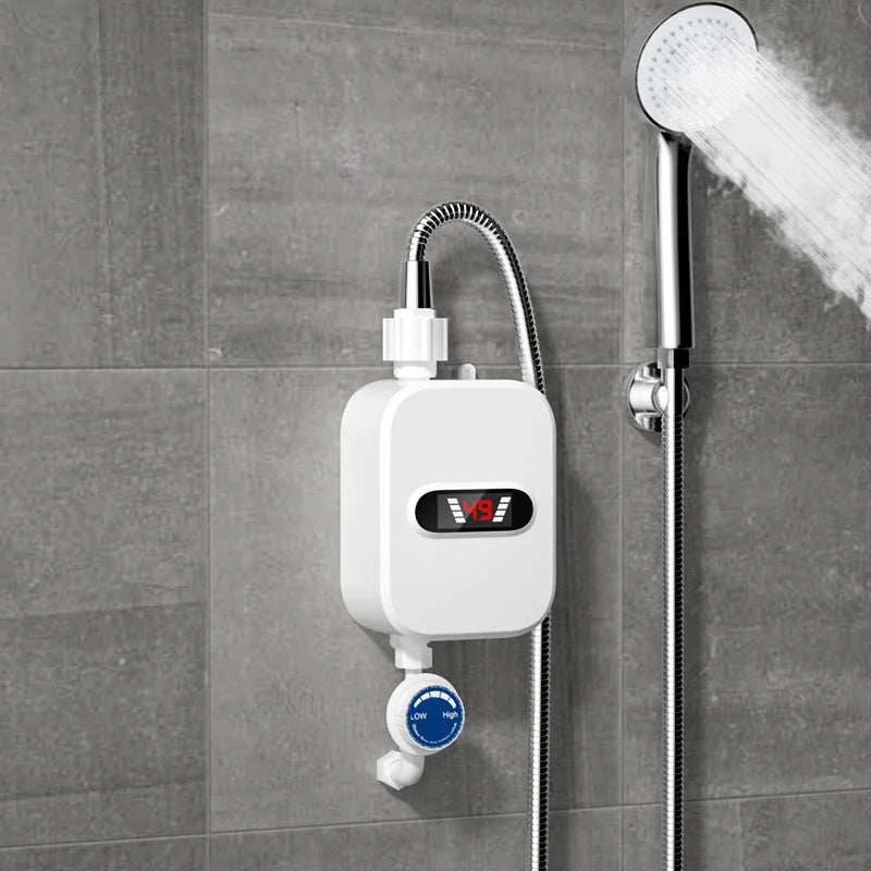 3500W Electric Mini Instant Hot Water Heater Bathroom Faucet Tap Heating 3 Seconds Instant Water Heater Shower Head Set Oasis Select