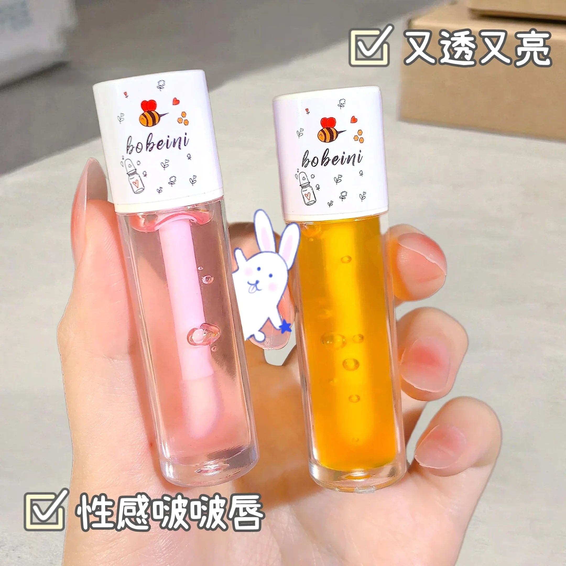 Peach Honey Lip Oil Plump Moisturizing Non-sticky-hydrating Gloss Long-lasting clear liquid lip Balm Oasis Select