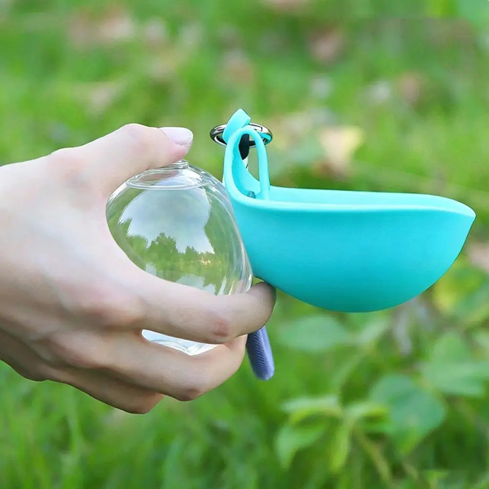 285ML Dog Water Bottle with Foldable Silicone Bowl for Dogs and Cats Portable Outdoor Companion Foldable Silicone Dog Cup Oasis Select