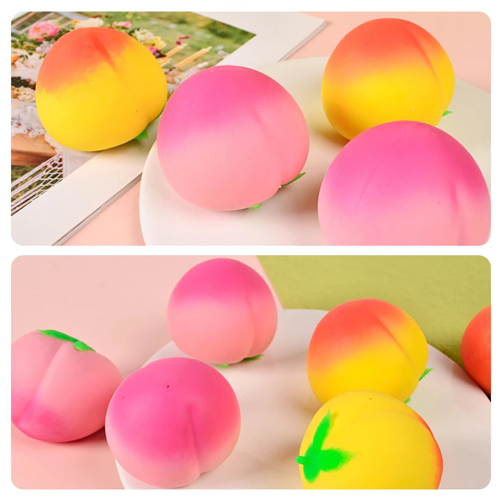 Peach Foam Squeeze Ball – Soft Slow-Rebound Squishy Toy