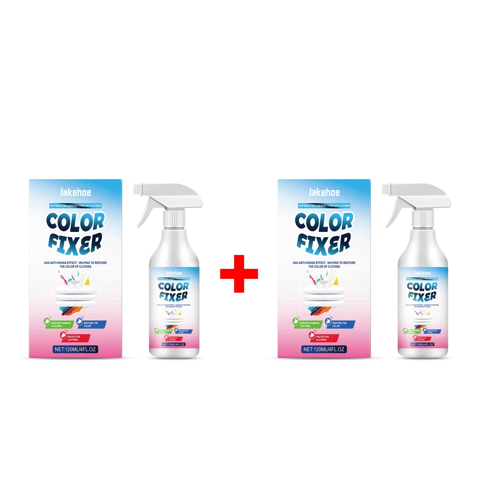JAKEHOE Fabric Fixing Agent - Clothing Protection Cleaner Oil Stain Remover Color Fading Repair Minimizes Daily Washing 120ml Oasis Select 2 X 120ml boxed