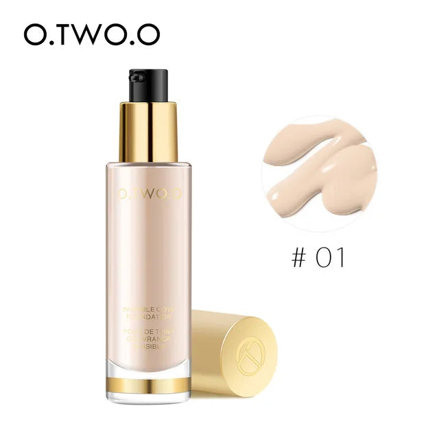 O.TWO.O 8-Shade Liquid Foundation – Waterproof Full Coverage
