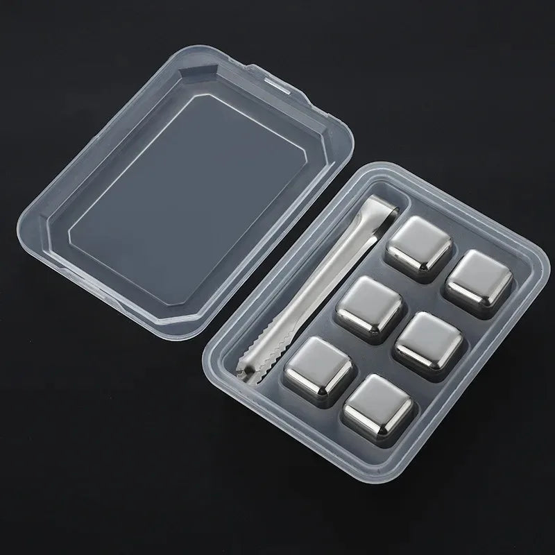 Reusable 304 Stainless Steel Ice Cubes – No Dilution Cooling
