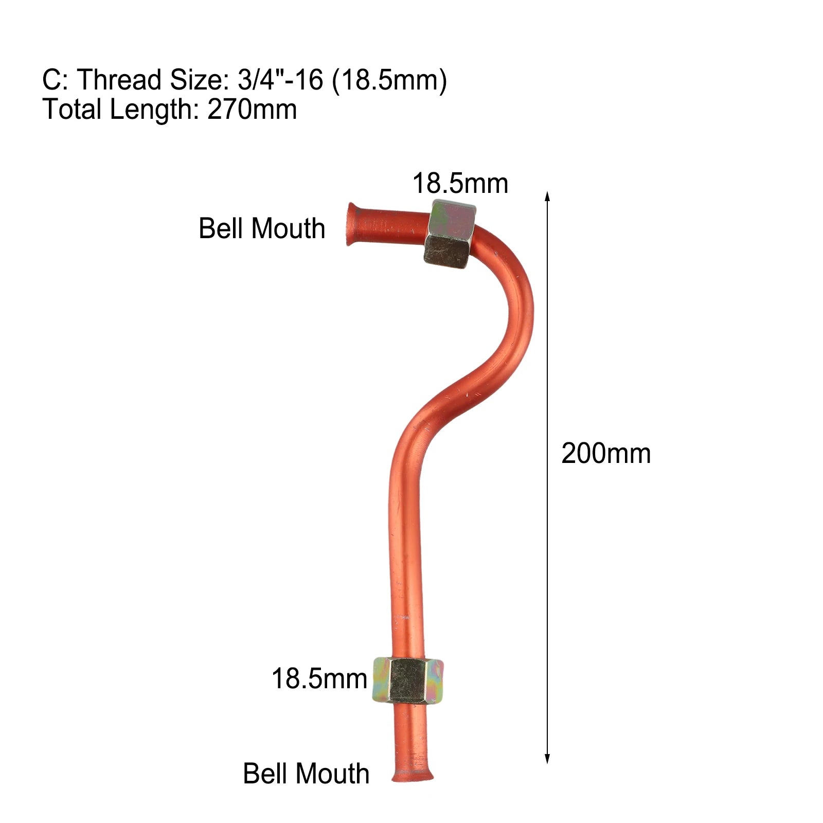 16x1.5mm Aluminum Air Compressor Exhaust Tube | Multi-Thread Compressor Exhaust Tube Oasis Select C